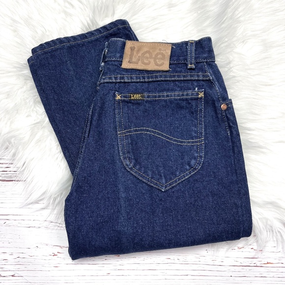 👖VINTAGE |•LEE•| Dark Wash Old School Mom Super High Rise Jeans Size 10 Petite - Picture 7 of 10